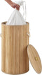 Juskys Curly-Round - Bamboe Wasmand - 55 Liter - Natuurkleur