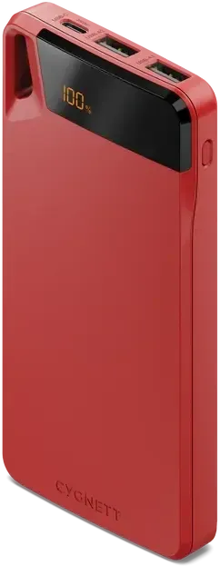 Cygnett Boost 4 - Powerbank 10.000 mAh - 3x USB-A / USB-C - Rood
