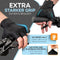 MIVELO Gevoerde Fietshandschoenen - Vingerloos - Ademend - Sterke Grip - Zwart - Maat