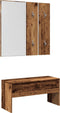 vidaXL - Halmeubelset - bewerkt - hout - oud - houtkleurig