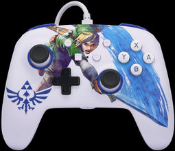 PowerA 617885028649 - Gamecontroller - Geavanceerde Bedrade controller met Master Sword - Blauw Wit