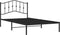 vidaXL - Bedframe - met - hoofdbord - metaal - zwart - 107x203 - cm