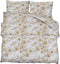 vidaXL - Dekbedovertrekset - 135x200 - cm - katoen - wit - en - bruin