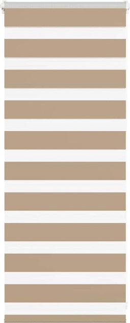 vidaXL - Zebra - Blind - 55x100 - cm - stofbreedte - 50,9 - cm - polyester - zandbruin
