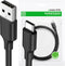 Ugreen 60117 - USB Type C-kabel - Snel opladen 3 A - Zwart