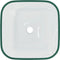vidaXL - Wasbak - 42x42x14 - cm - glas - wit