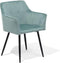 Set van 2 eetkamerstoelen JASMIN Fluweel Mintgroen