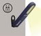 Scangrip Werklamp Lite M - Oplaadbare LED-handlamp - 220 lumen - Blauw