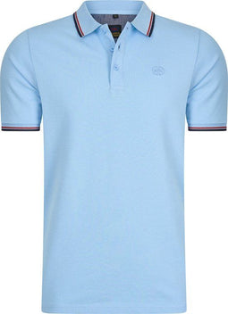 Mario Russo Polo Edward - Polo Shirt Heren - 100% Katoen - Lichtblauw