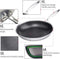 Honingraat Heavy Duty anti-aanbak Koekenpan - Steelpan - wok - met deksel 30 cm - Gas - Elektrisch - Inductie - Oven