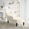 vidaXL - Chaise - longue - met - rechterarmleuning - fluweel - crèmekleurig