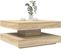vidaXL - Salontafel - 360 - graden - draaibaar - 70x70x34,5 - cm - sonoma - eikenkleur