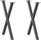 vidaXL - Eettafelpoten - 2 - st - X-vormig - 57x(72-73) - cm - staal - antraciet