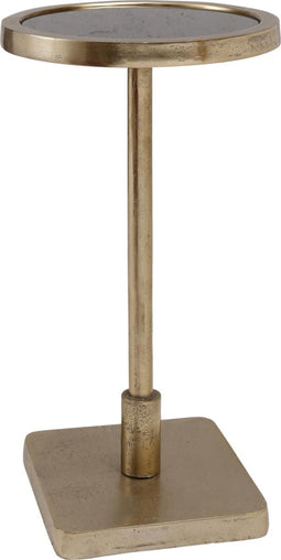 PTMD Salden Ronde Bijzettafel - H46 x Ø25 cm - Aluminium - Goud