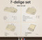 LOONARA Reis Inpak Cubes Compressieset - Set van 7 - Ruimtebesparend en duurzaam - Beige
