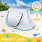 Fuegobird BabyBox - Campingbedje - UV50+ Bescherming - Blokkeer Muggen - Zilver Grijs/Blauw