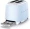 Smeg TSF01PBEU - Broodrooster - 950W 2 sleuven 6 bruining-niveaus - Pastelblauw