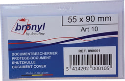 Bronyl U-mapje uit transparante PVC van 140 micron, ft kredietkaart 20 stuks
