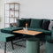 House Nordic Avery - Salontafel - zwart metalen frame eiken-look blad - zwart en eik