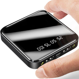 Powerbank 20000 mAh - Mini powerbank - 2x USB-A 2.1A - LED-display - LED zaklamp