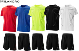 Milanoro - Sportsetje voor mannen - Ademend en met zakken - Groen - 3XL