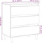 vidaXL - Dressoir - 60x35x70 - cm - bewerkt - hout - artisanaal - eikenkleur