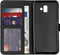 Hoesje Met Pasjeshouder Geschikt voor Samsung Galaxy J6 Plus - Luxe Bookcase smartphone - Zwart