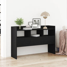 vidaXL - Zwarte - Eik - Sidetable - 105x30x70 - cm - Geengineerd - Hout