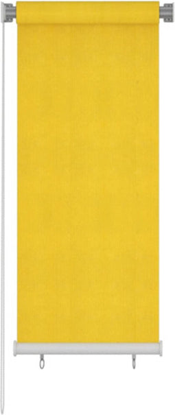 vidaXL - Rolgordijn - voor - buiten - 60x140 - cm - HDPE - geel