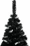 vidaXL - Kunstkerstboom - met - verlichting - en - kerstballen - 120 - cm - PVC - zwart