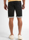 Petrol Industries Heren Denim Short - Slim Fit - Stretch - Elastische Tailleband - Zwart - Maat XL