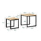 SoBuy FBT42-N - Set van 2 bijzettafels - Max. 20KG - 50 x 50 x 50 cm - Houtkleur (2 stuks)