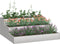 vidaXL - Tuinplant - 3-laags - 90x90x35 - cm - RVS