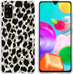 iMoshion Hoesje Geschikt voor Samsung Galaxy A41 Hoesje Siliconen - iMoshion Design hoesje - Goud / Zwart / Golden Leopard