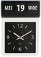 Fysic FK800 - Dementieklok - Analoog met grote cijfers en letters - Wit-Zwart