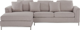 OSLO - Hoekbank - Lichtbeige - Rechterzijde - 270 cm - Polyester