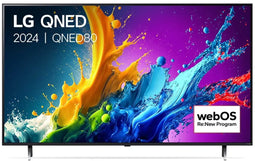 LG QNED80 - Ultra HD TV 65" - 3840x2160 (4K) - Zwart