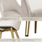 tectake® Eetkamerstoel Marilyn - Gestoffeerd - Ergonomisch - Taupe/Goud