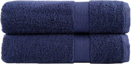 vidaXL - Handdoeken - SOLUND - 2 - st - 600 - g/m² - 50x100 - cm - marineblauw