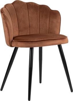 PoleWolf Crown Eetkamerstoel - Velvet - Koper