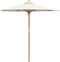 vidaXL - Tuinparasol - Crème - Wit - 217x230 - cm - van - Bamboe