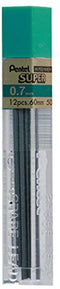 Potloodstift Pentel 0.7mm zwart per koker 2B