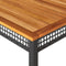 vidaXL Tuintafel 180x90x75 cm poly rattan en acaciahout zwart