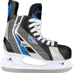 Nijdam Maple King - IJshockeyschaats - Polyester - Zwart/Zilver - Maat 41