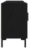 vidaXL - TV-meubel - Zwart - Eiken - 150x30x50 - cm - Engineered - Hout