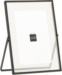 J-Line Fotokader 15X20 Fijn Metaal Zwart Small - 2 stuks