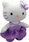 Hello Kitty HKT121 - Knuffel - 30 cm - Paars satijnen jurkmodel