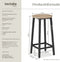 tectake® Barkruk Corby - Set van 2 - Industrieel design - MDF-hout - Lichtbruin (2 stuks)