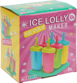 Excellent Houseware - IJs Lolly Maker - Voor 6 ijsjes - Blauw