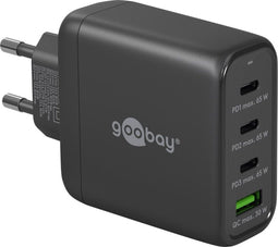 Goobay 64819 - Thuislader - 3x USB-C PD 1x USB-A QC - 68W - Zwart